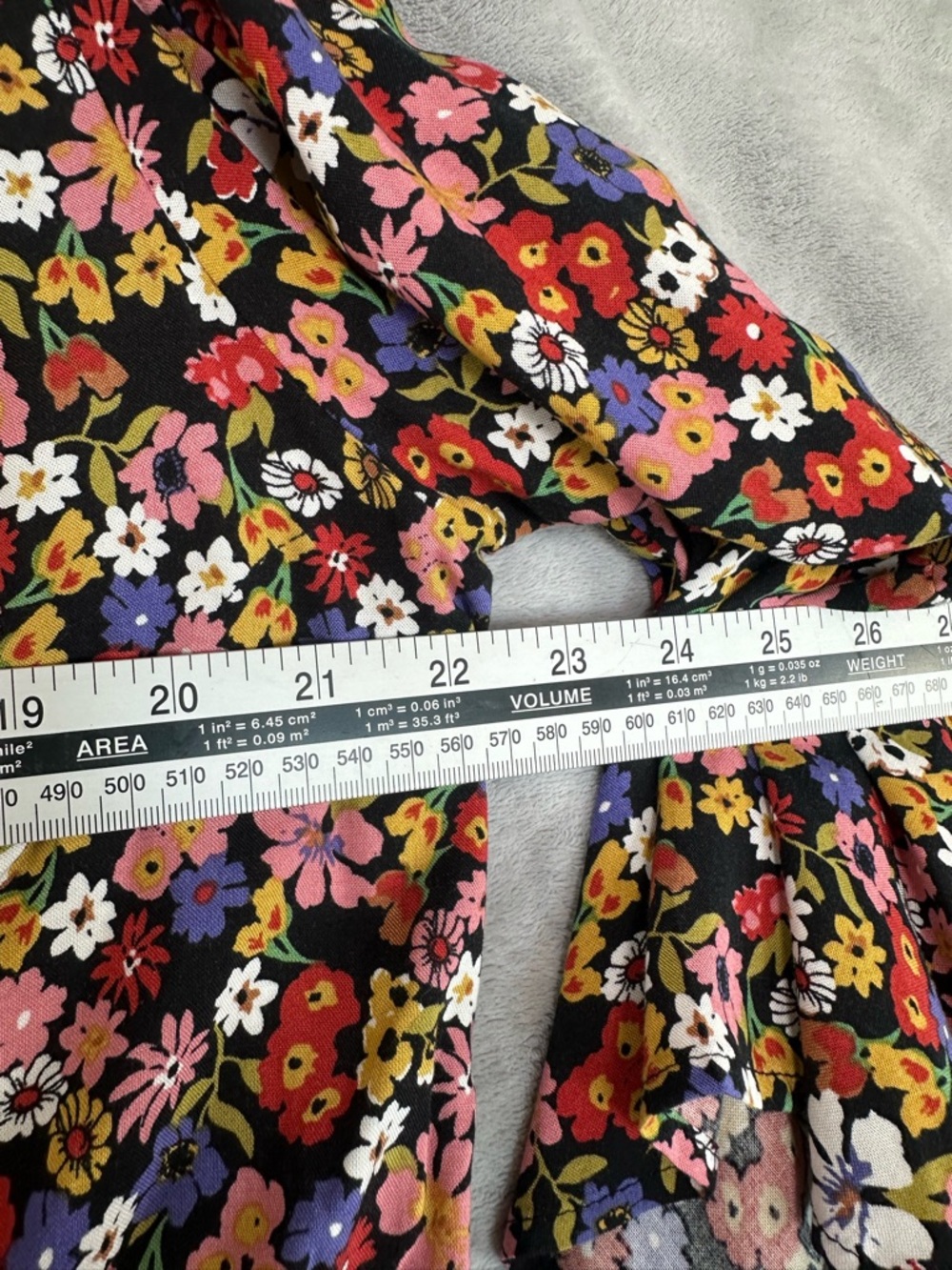 Ilanco Women's Floral Blouse Multicolor Wrap V Neck Size L Bell Sleeve Boho Top - Picture 10 of 11